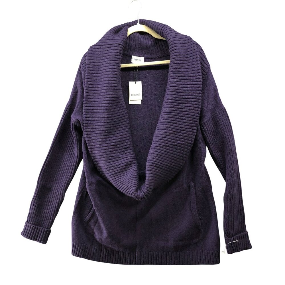 NWT‎ Hyden Yoo Antonia Sweater Mens M Purple Cashmere Wool Blend Cowl Neck